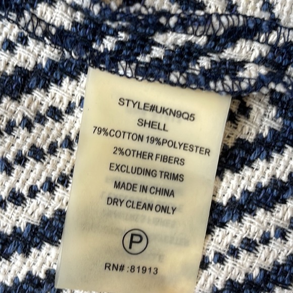 PLENTY Tracy Reese Anthropologie Open Front Cardigan Sweater Chevron Size XS - Picture 6 of 11